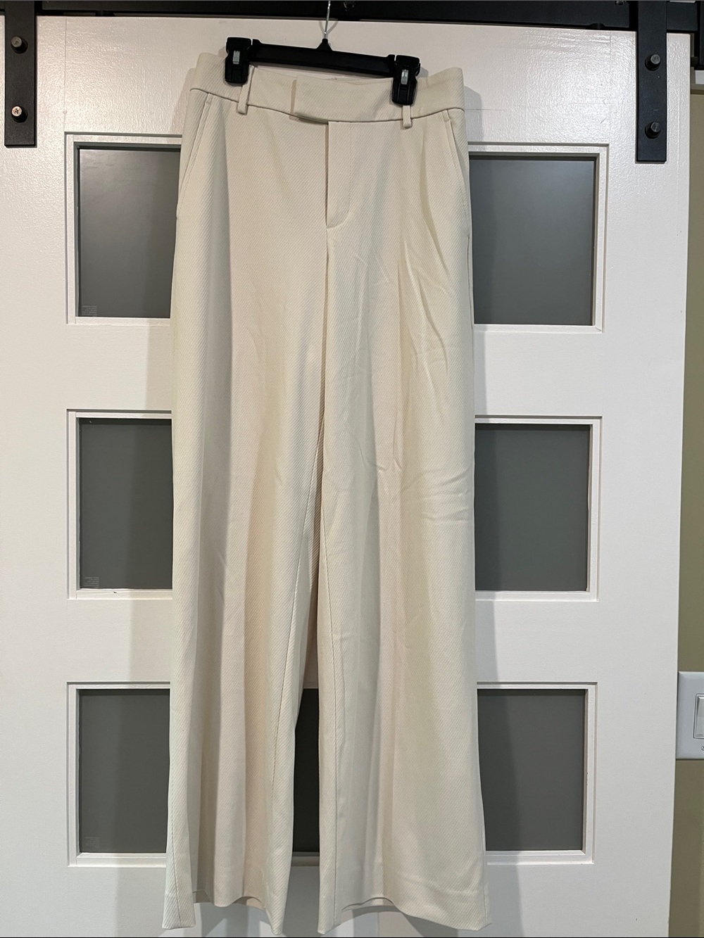 Banana Republic Factory transition Cream  twill Wide-Leg Pants 0 tall